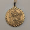 Vintage Rold Gold St. Christopher Medal Pendant with Necklace